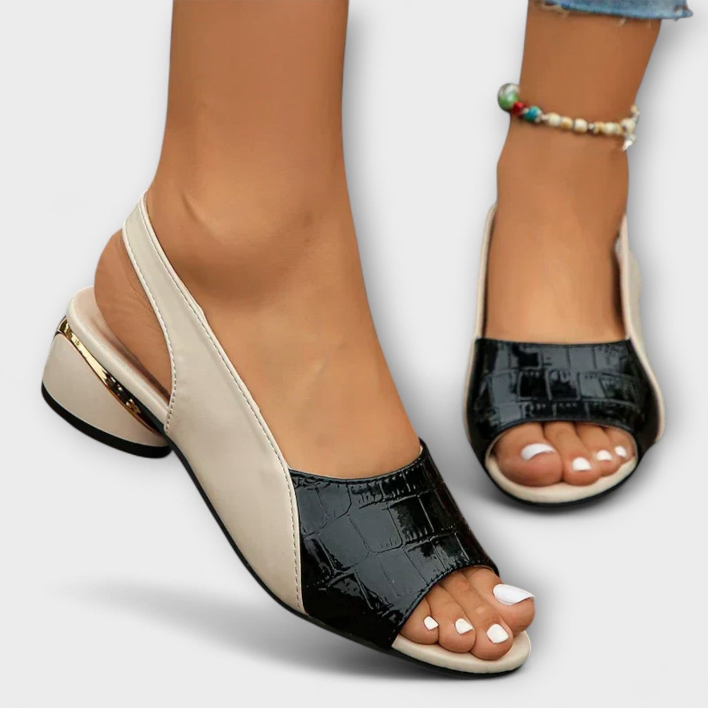 Confort-Sandalias de Cuero Elegantes