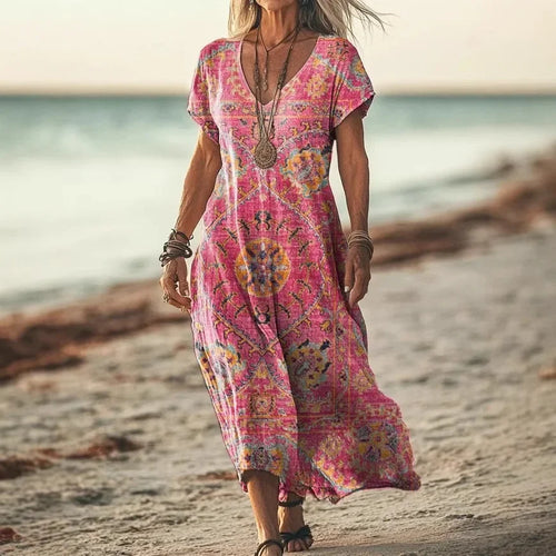 Maxi-Jurk Etno-Chic