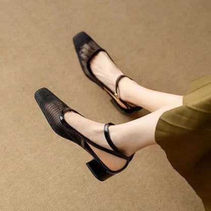 Sandalias Talón-Cuadrado Cómodas