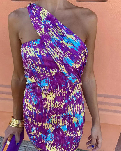 Vestido Fresco De Hombros Caídos