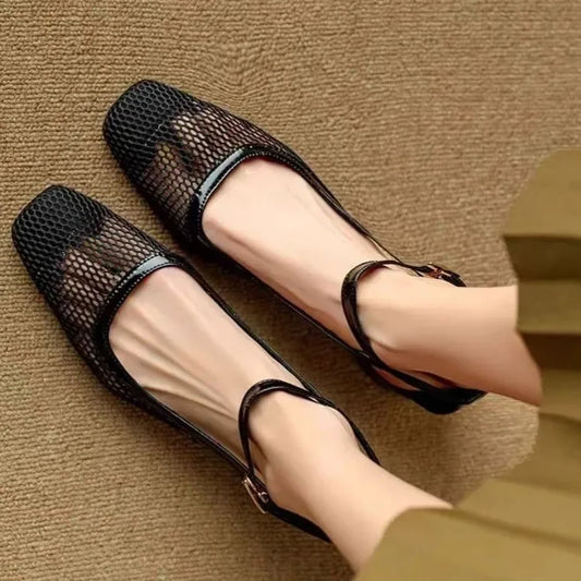 Sandalias Talón-Cuadrado Cómodas