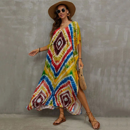 Vestido Maxi Estilo Tropical