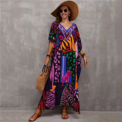 Vestido Maxi Estilo Tropical