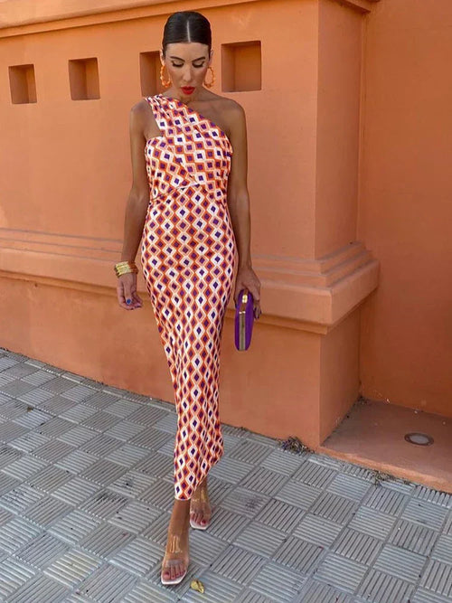 Vestido Fresco De Hombros Caídos