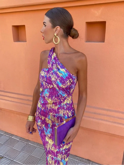 Vestido Fresco De Hombros Caídos