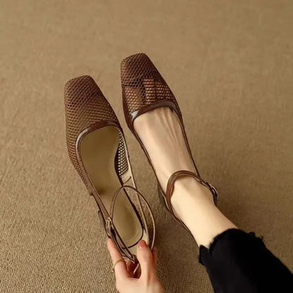 Sandalias Talón-Cuadrado Cómodas