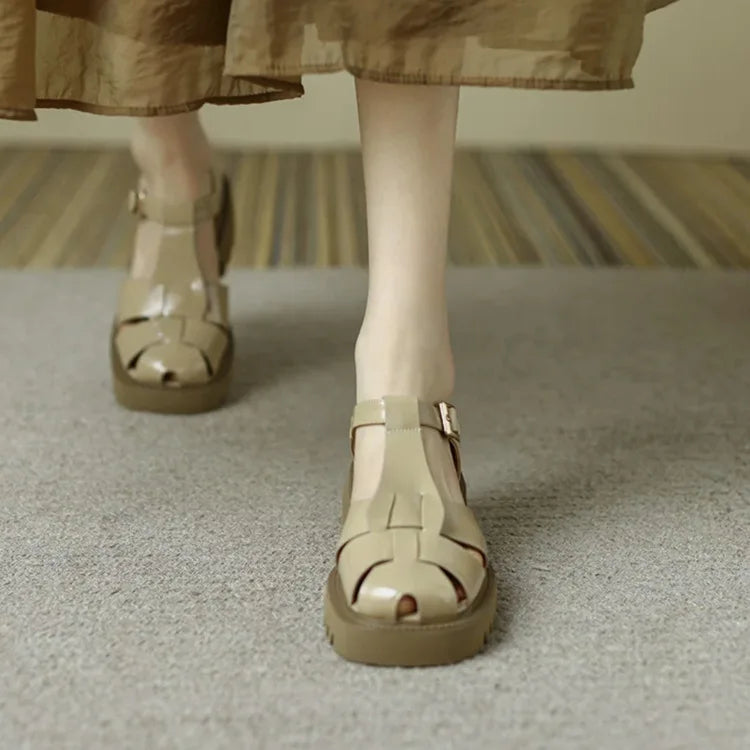 Sandalias Plataforma Confort Elevado