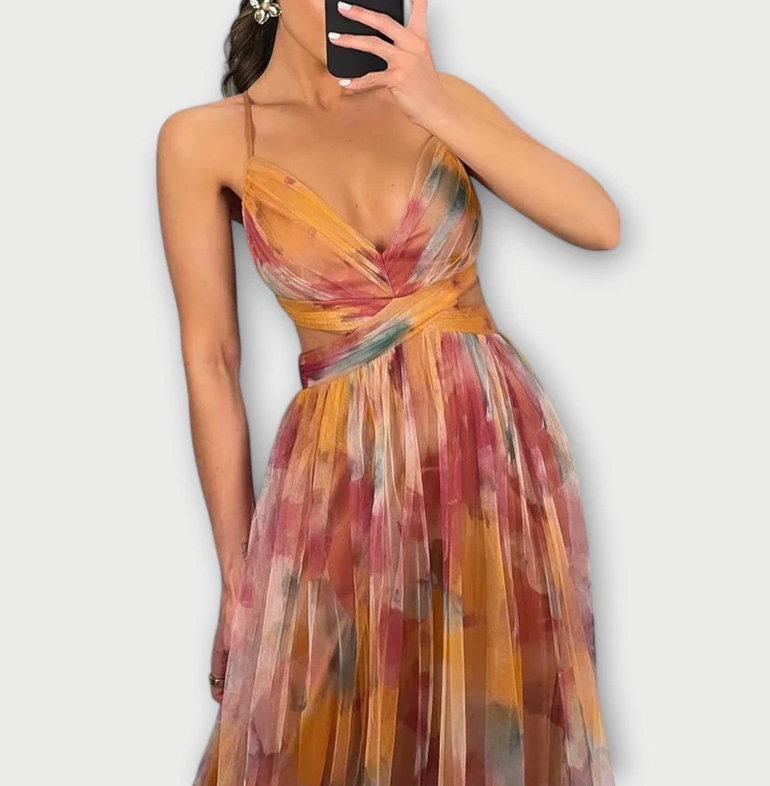 Elegancia Fluyente Vestido