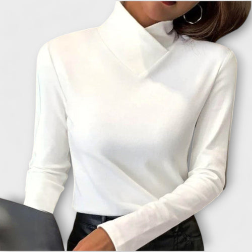 Blusa Cuello-Alto Elegante