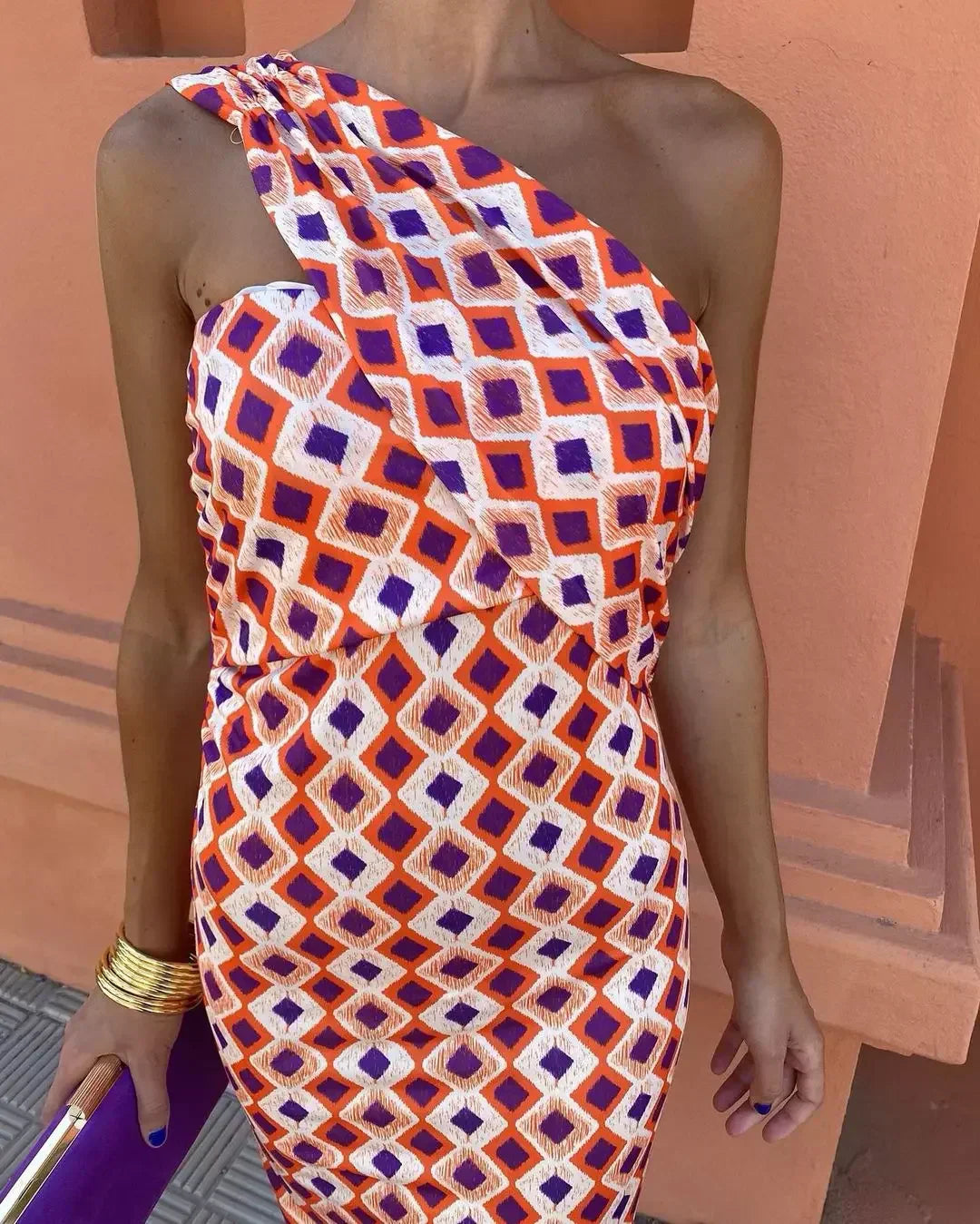 Vestido Fresco De Hombros Caídos