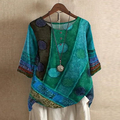 Blusa Floral Suave-Transpirable