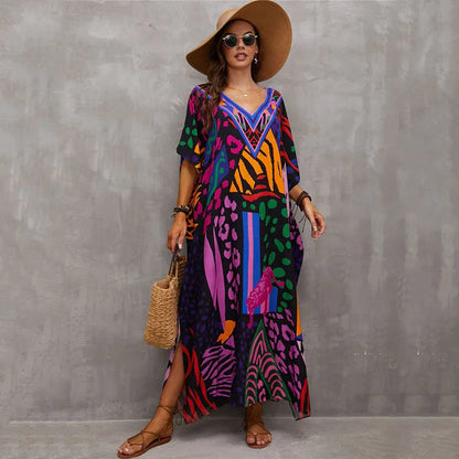 Vestido Maxi Estilo Tropical