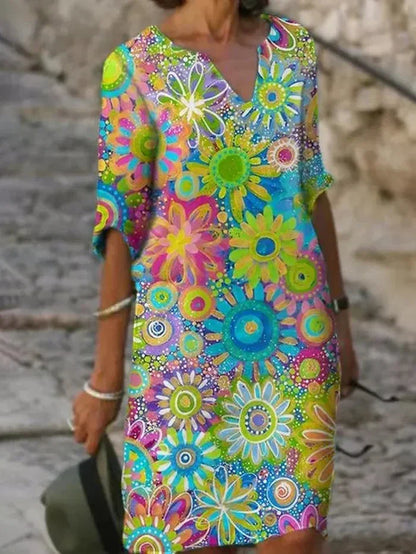Vestido-Florido Aireado