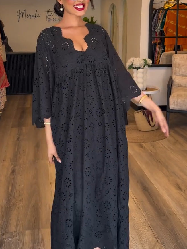 Vestido Negro Elegante con Encaje