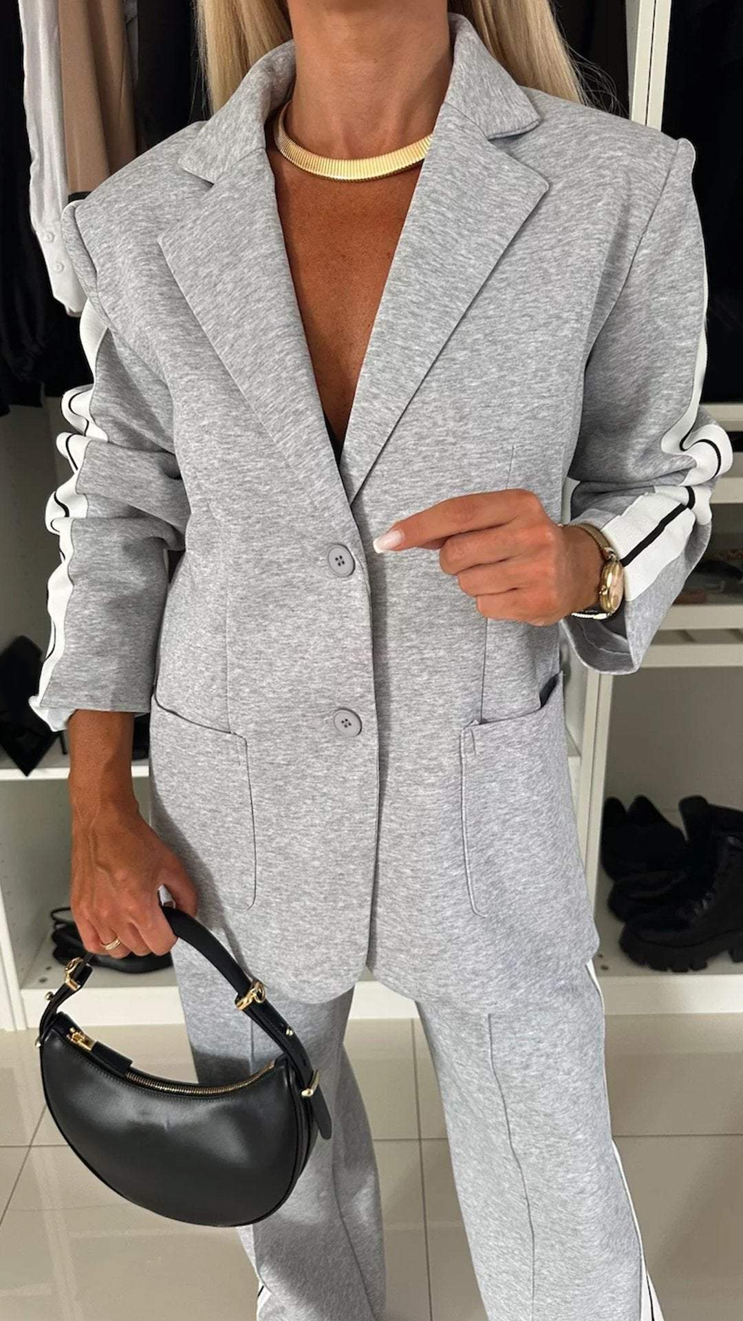 Elegance Cotton Long-Sleeve Suit