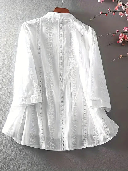 Blusa Floral Ajuste-Favorecedor