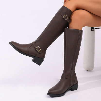 Botas Tacón-Bloque Paso-Estable