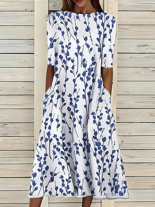 Vestido Midi Floral Fresco