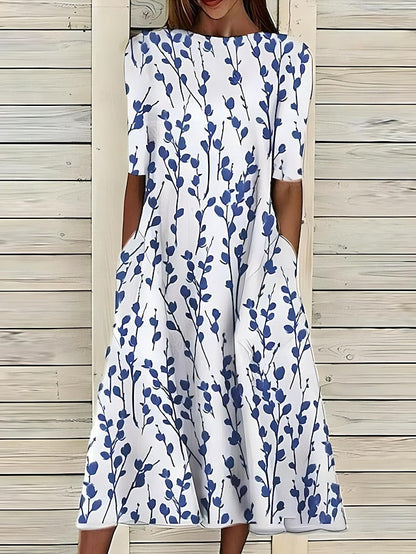 Vestido Midi Floral Fresco