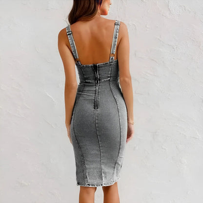 Chic Flex-Denim Dress