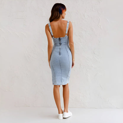 Chic Flex-Denim Dress