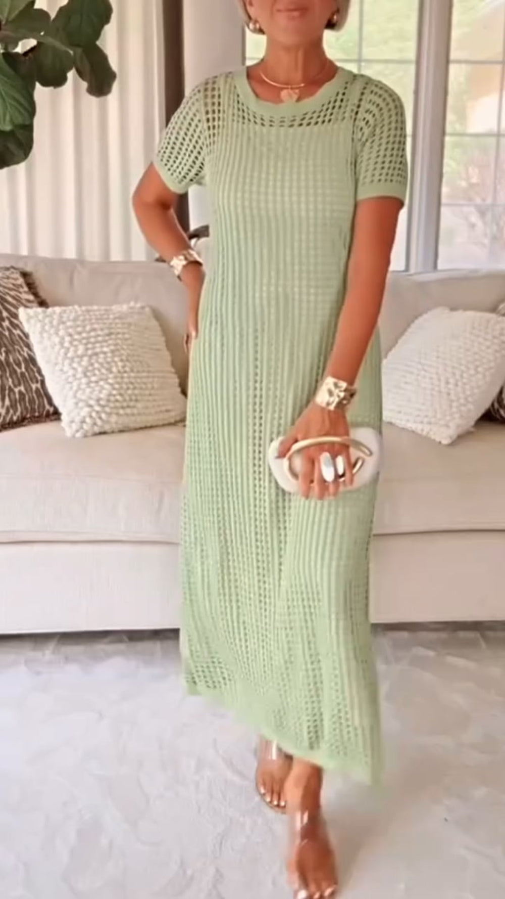 Vestido-Doble Chic Transpirable