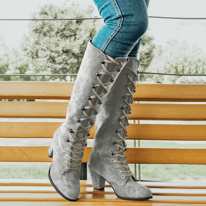 Botas Altas Tacón-Estable