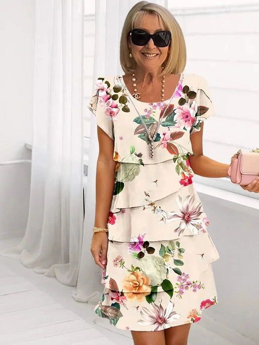 Vestido Floral Realce-Figura