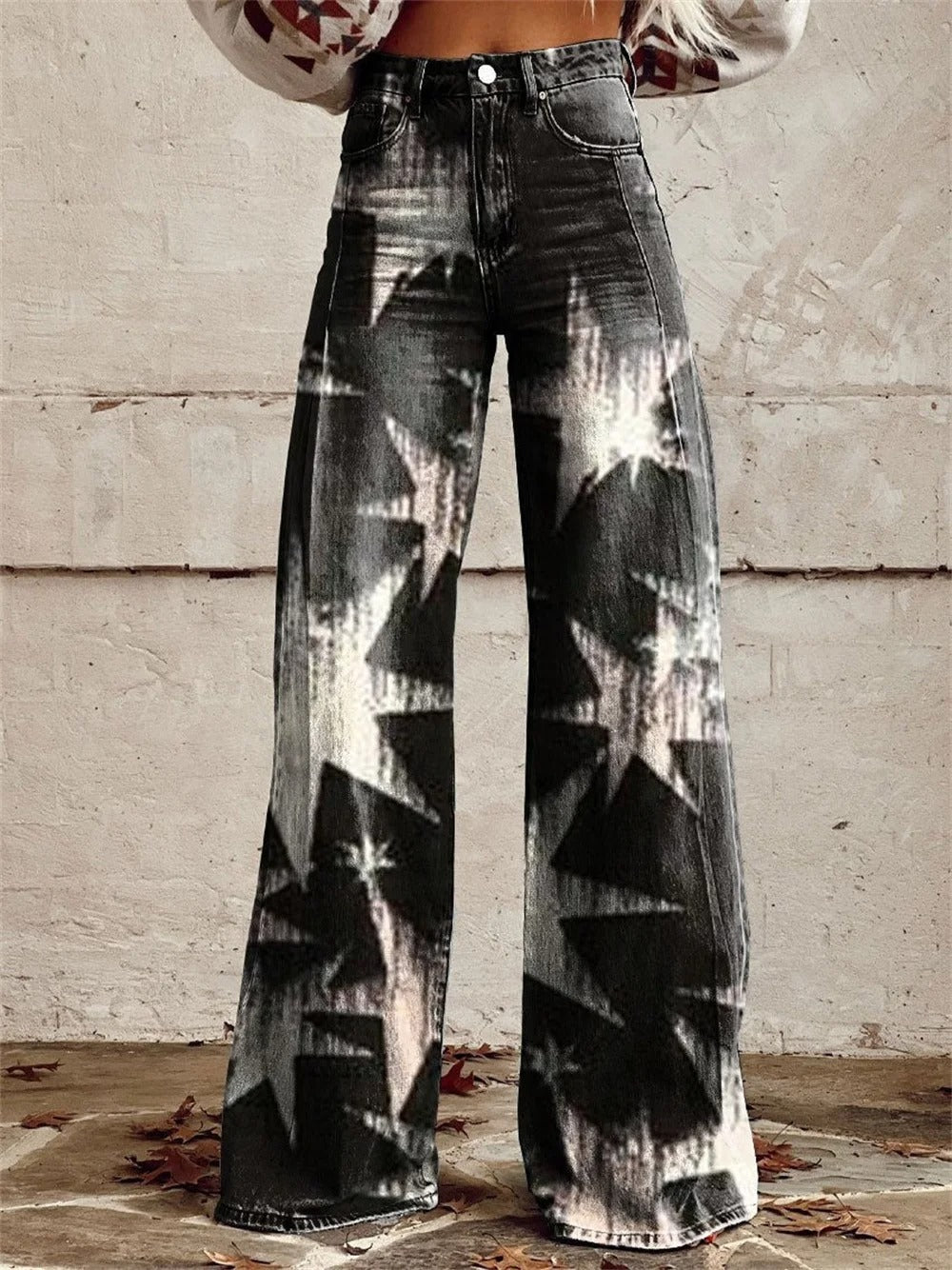 Pantalones Amplios Cintura Alta Confort