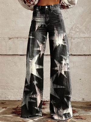 Pantalones Amplios Cintura Alta Confort