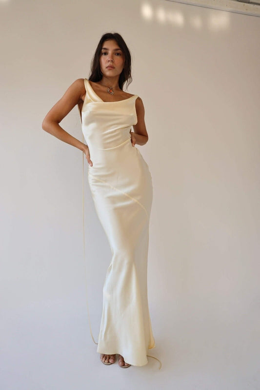 Maxi Vestido Seda Elegante