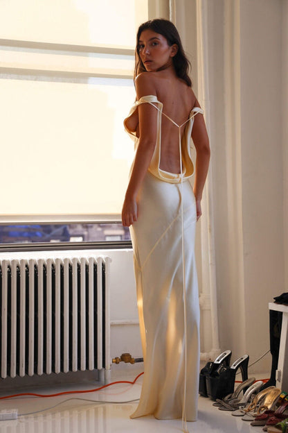 Maxi Vestido Seda Elegante