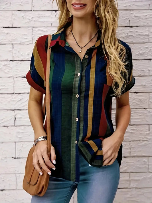Blusa Rayas Fácil-Cuidado