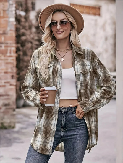 Blusa Favorecedora De Cuadros