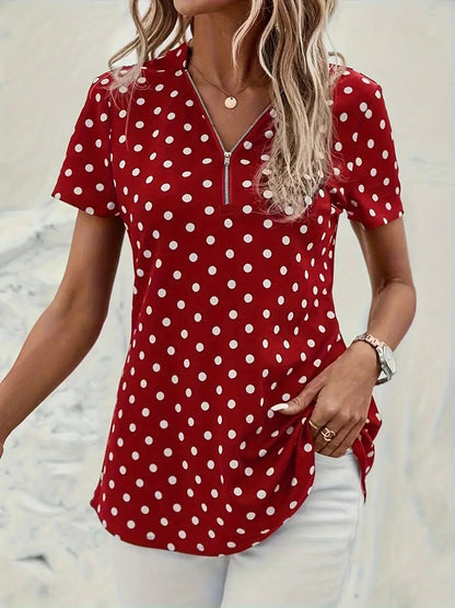 Blusa Lunares Fácil-Cuidado