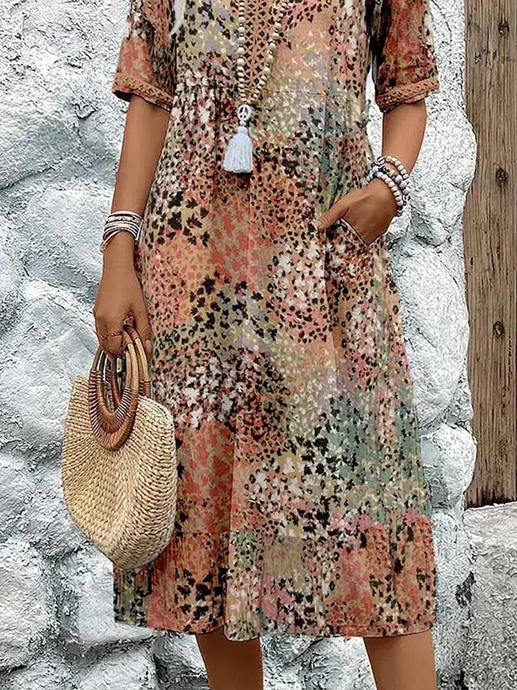 Vestido Floral Elegancia-Fluida