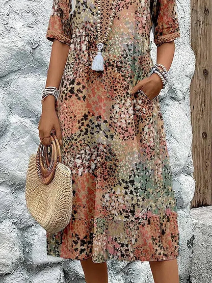 Vestido Floral Elegancia-Fluida