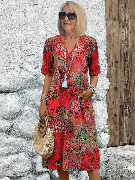 Vestido Midi Vibrante Elegante