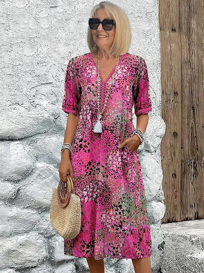 Vestido Floral Elegancia-Fluida
