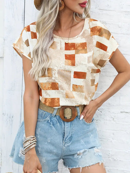 Blusa Geométrica Transpirable