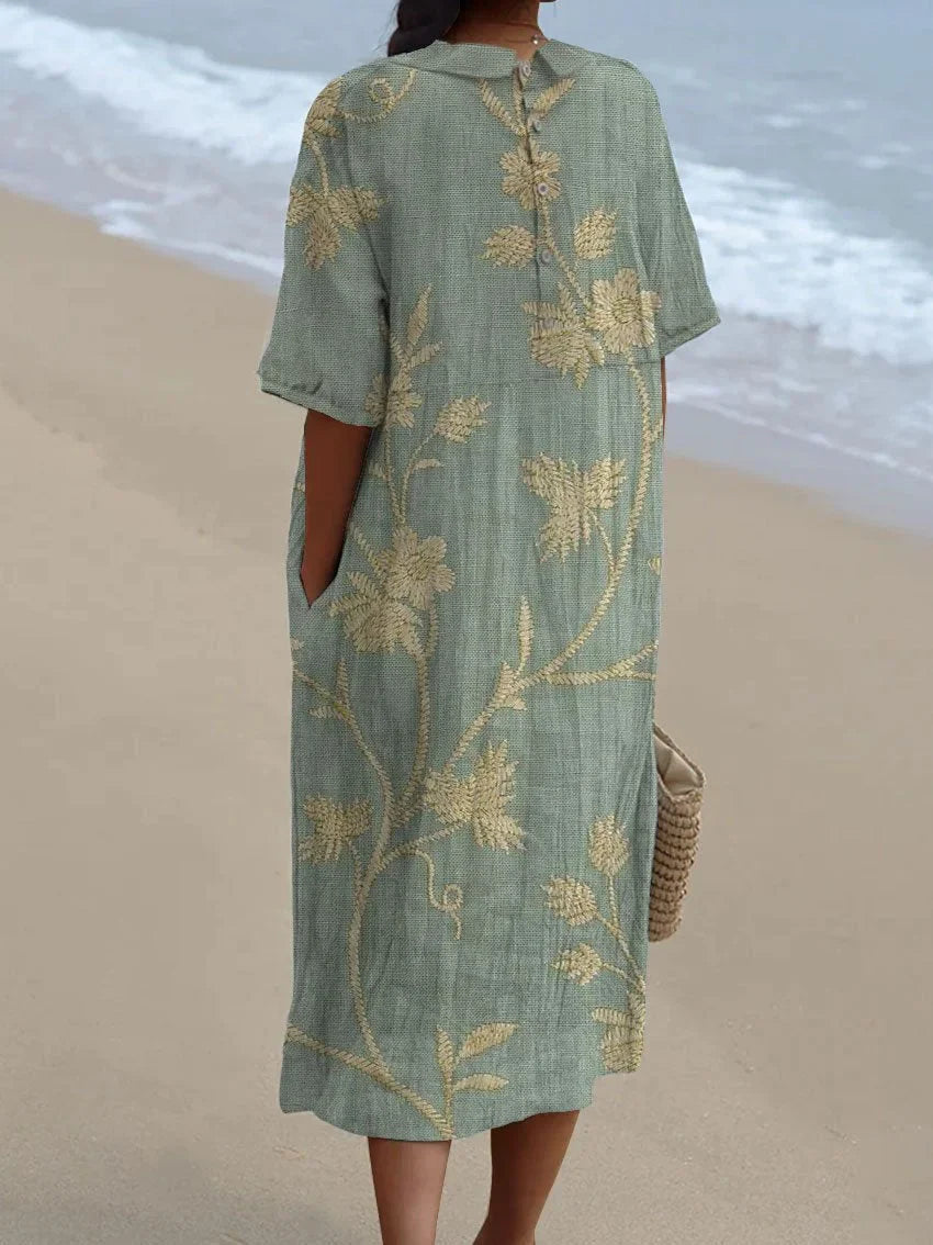 Vestido Floral Vintage Elegante
