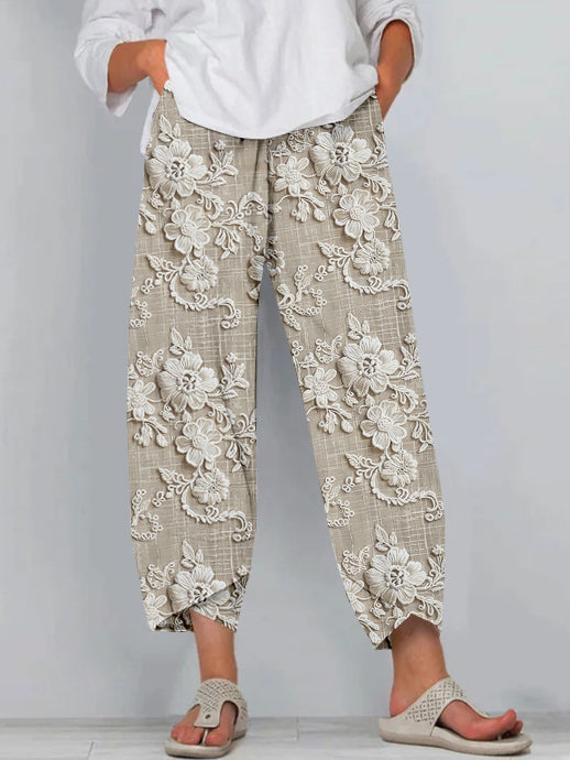 Pantalón Floral Confort-Stretch