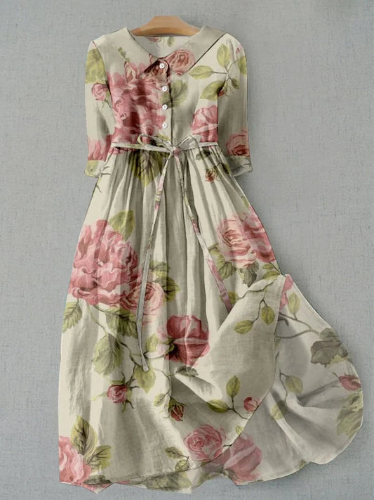 Vestido Moldea-Cintura Floral
