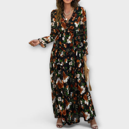 Vestido Maxi Floral Elegante