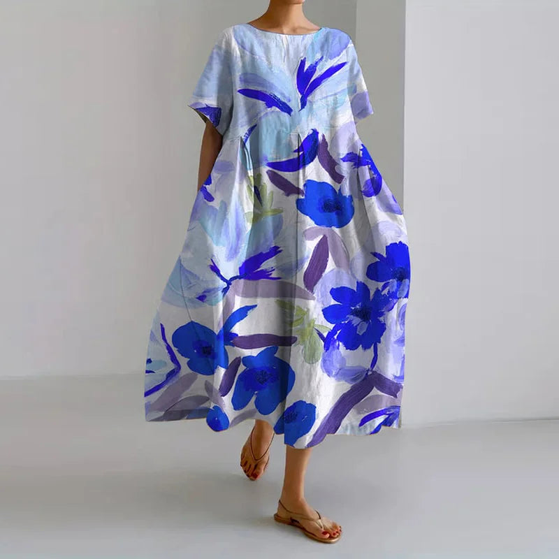 Verano Floral V-Neck Dress