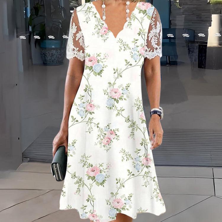Vestido Mini V-Hals Elegante