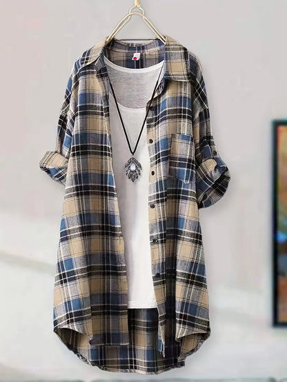 Blusa De Cuadros Favorecedora