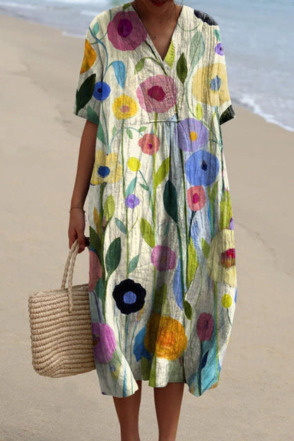Vestido Elegancia Floral Radiante