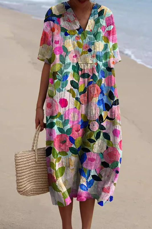Vestido Elegancia Floral Radiante