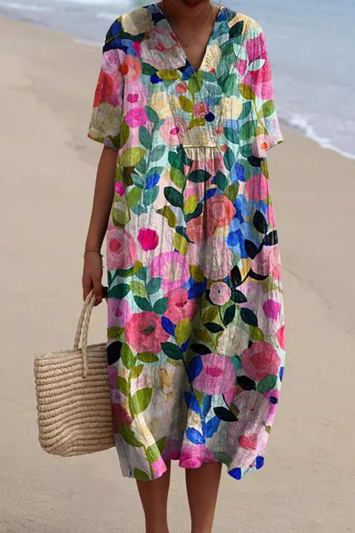 Vestido Elegancia Floral Radiante